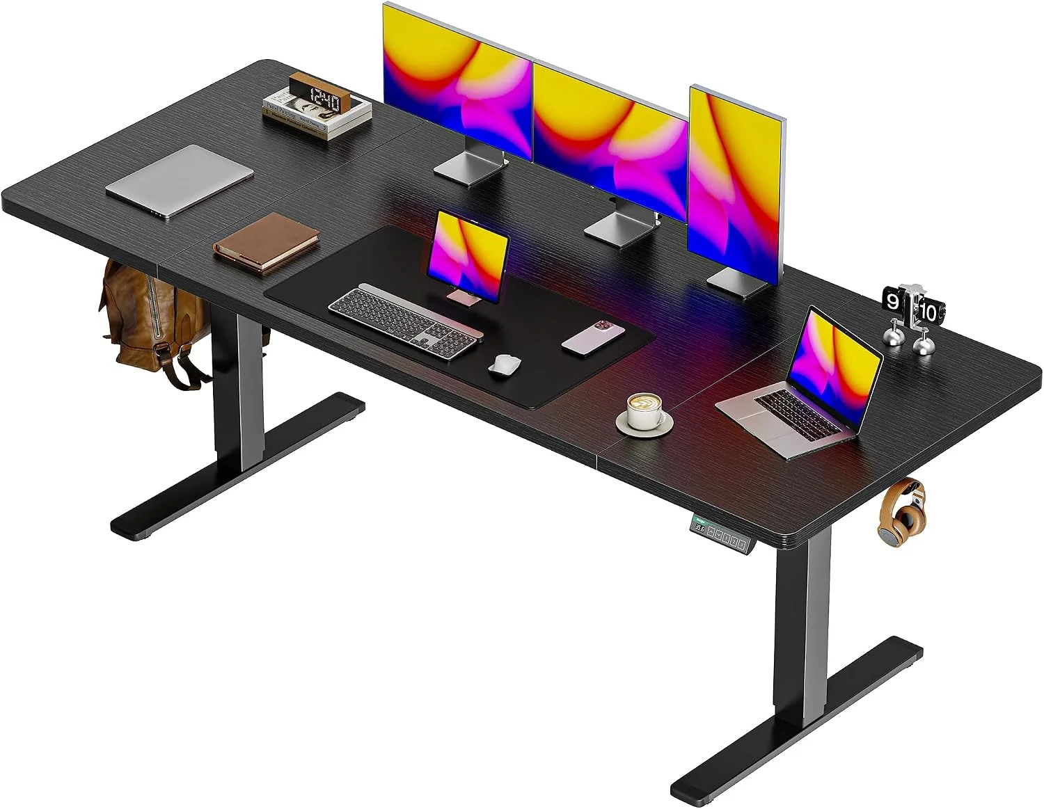 Huuger 55 x 28 Large Electric Standing Desk, Height Adjustable Computer Desk, 27.6 Deep Desktop - Image 11