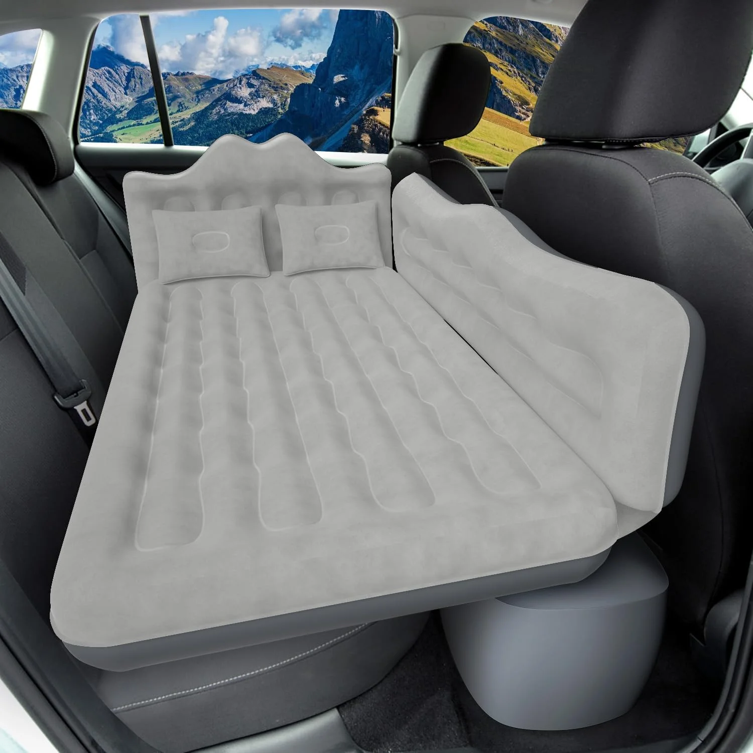 DikaSun Car Air Mattress, Inflatable SUV Truck Camping Mattress for Back Seat, Thickened Travel Car Bed Sleeping Pad - Image 4