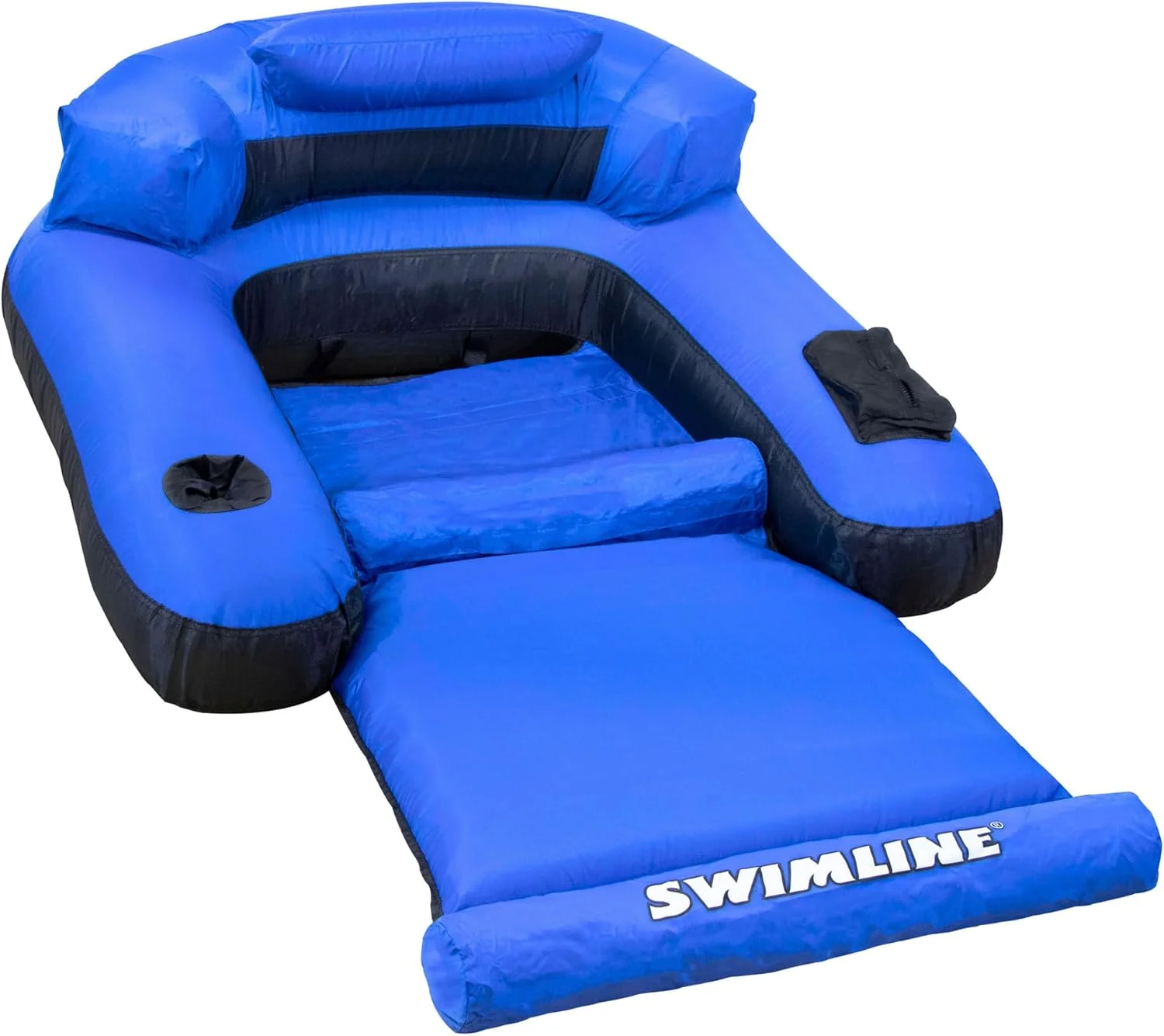 SWIMLINE Solstice Fabric Covered Pool Float Mattress Red Lounger Raft for Adults & Kids I Comfortable Head Back Rest &