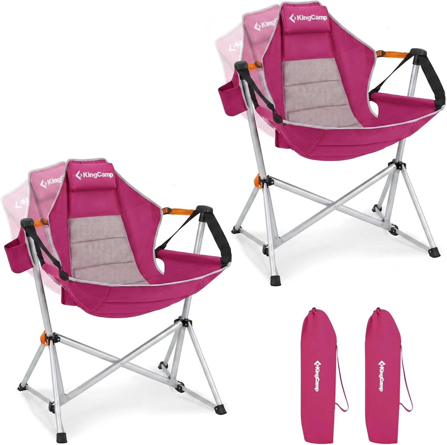 KingCamp Hammock Camping Chair, Swinging Portable Camp Chairs for Adults, 400lbs Heavy Duty Oversized Folding Rocking - Image 10