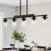 36.2¡®¡¯ Kitchen Lighting, Black Modern Rustic Wood Ceiling Pendant Light Fixtures