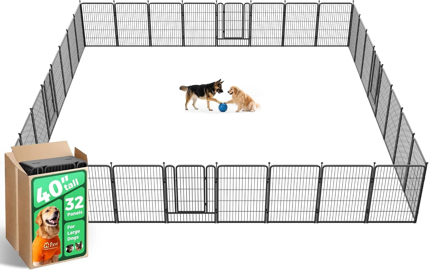 FXW Rollick Dog Playpen, Indoor, 24 H, 8 Panels - Image 76
