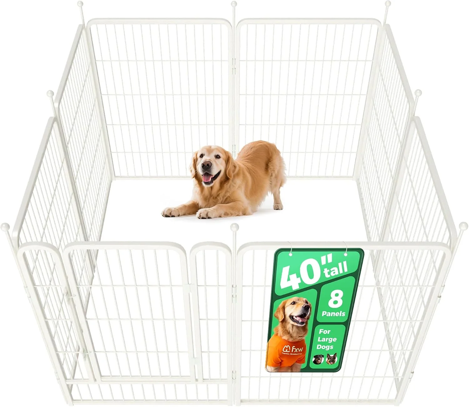 FXW Rollick Dog Playpen, Indoor, 24 H, 8 Panels - Image 27