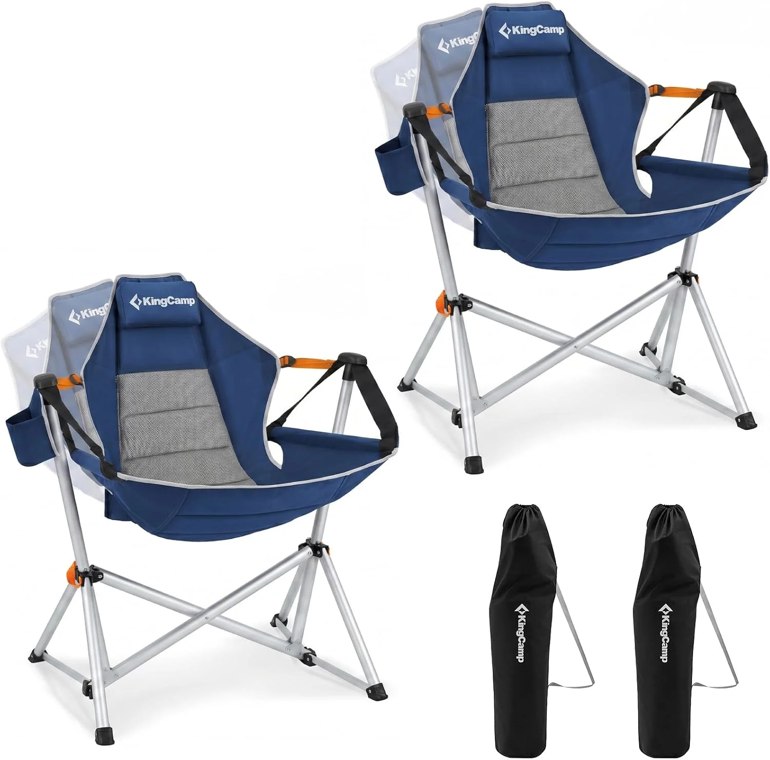 KingCamp Hammock Camping Chair, Swinging Portable Camp Chairs for Adults, 400lbs Heavy Duty Oversized Folding Rocking - Image 2