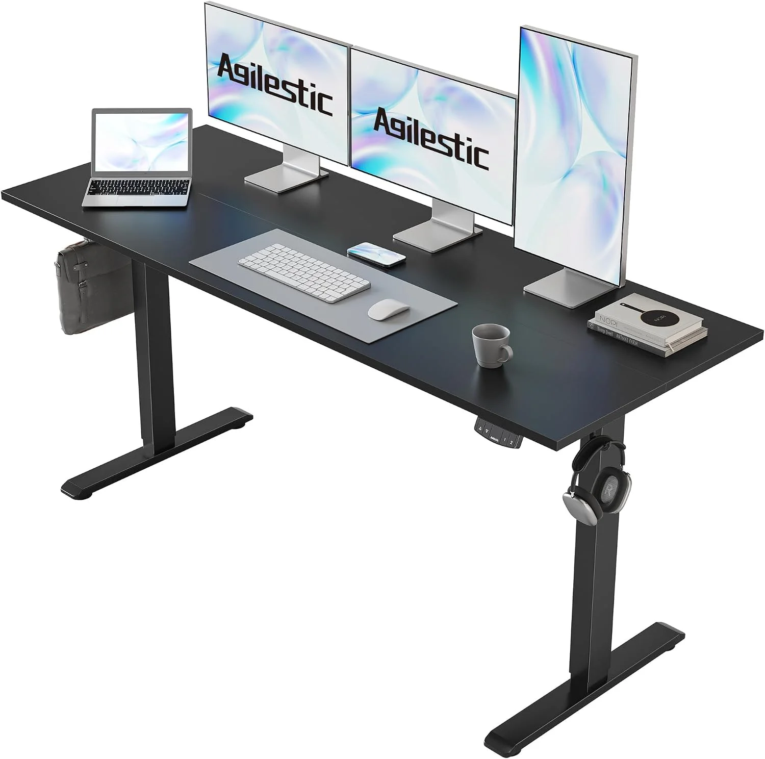 Agilestic Electric Standing Desk, 48 x 24 Inches Height Adjustable Desk - Image 2