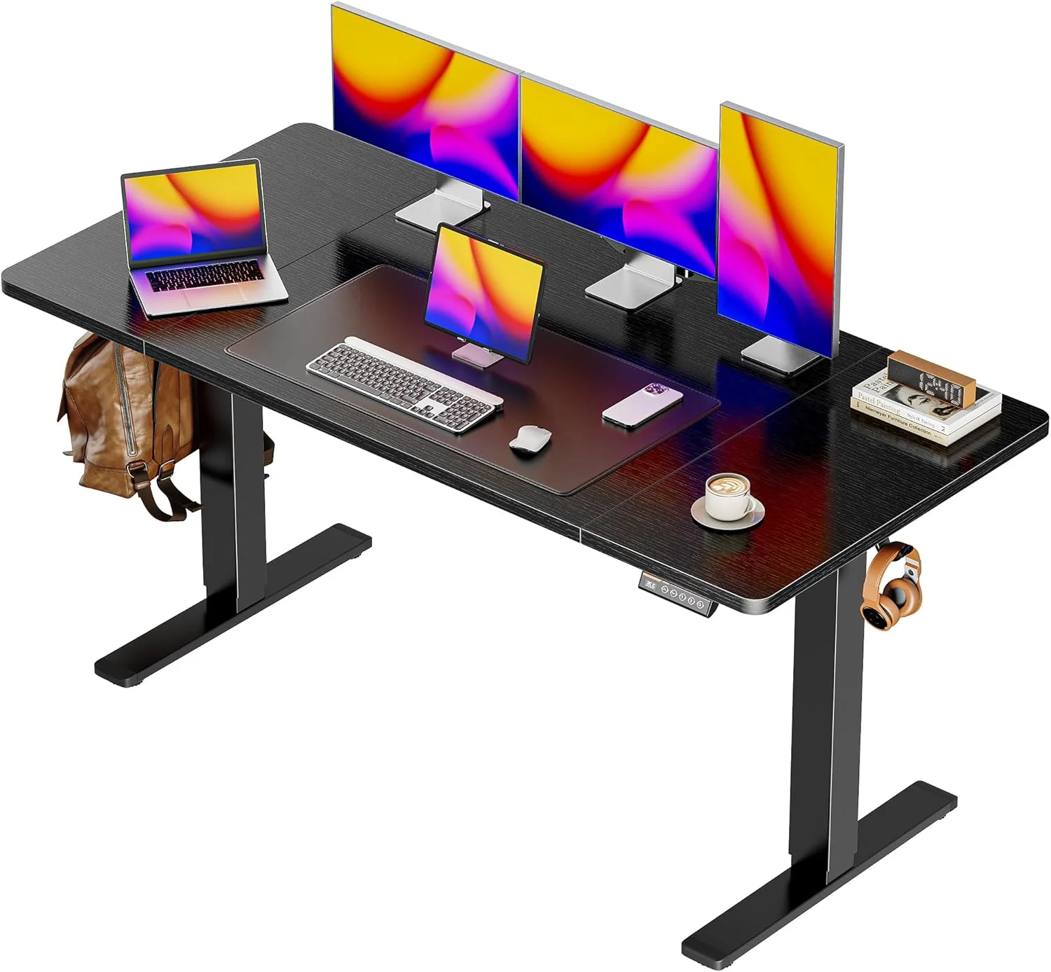 Huuger 55 x 28 Large Electric Standing Desk, Height Adjustable Computer Desk, 27.6 Deep Desktop - Image 19