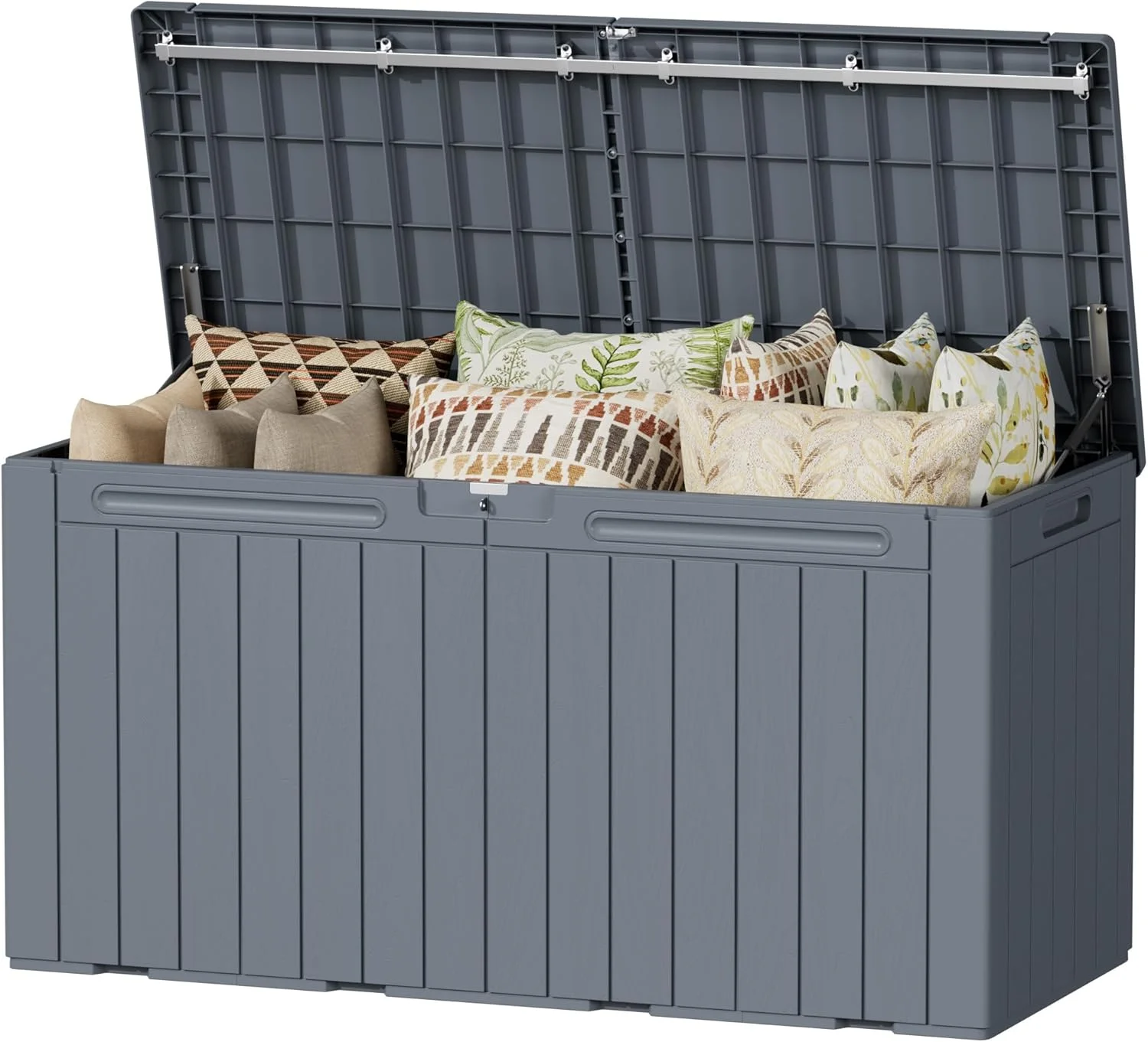 Devoko 100 Gallon Waterproof Resin Deck Box, Large Outdoor Storage Box - Image 4