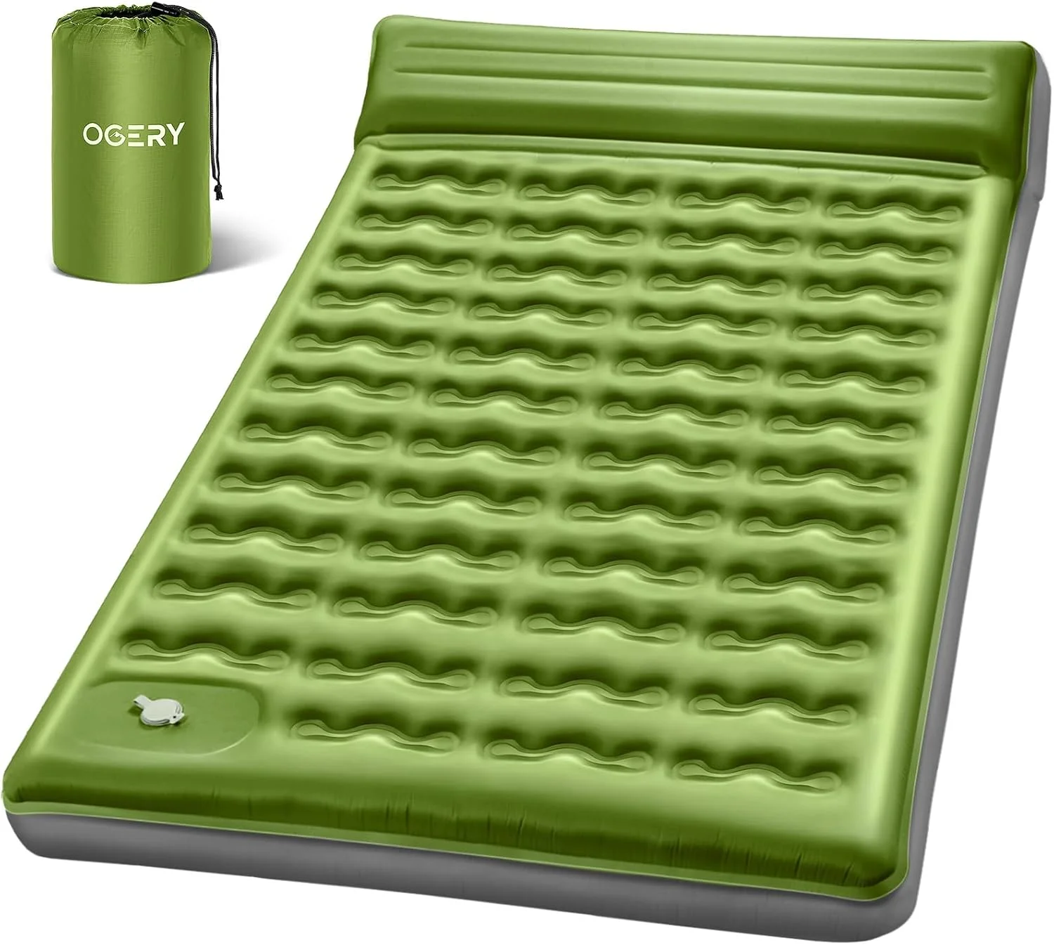OGERY Sleeping Pad, Ultralight Inflatable Sleeping Pad for Camping with Pillow Built-in Foot Pump