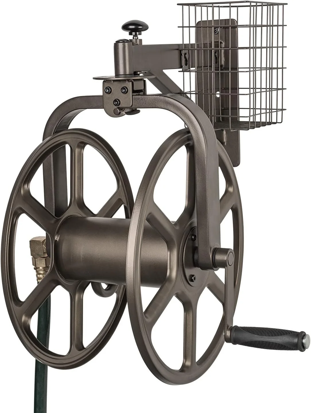 Liberty Garden 710 Navigator Rotating Garden Hose Reel, Holds 125-Feet of 5/8-Inch Hose - Bronze - Image 6