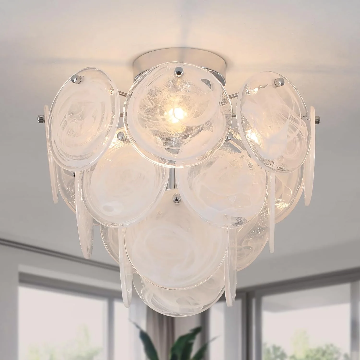 Flush Mount Ceiling Light Chandelier, 4 Light - Image 3