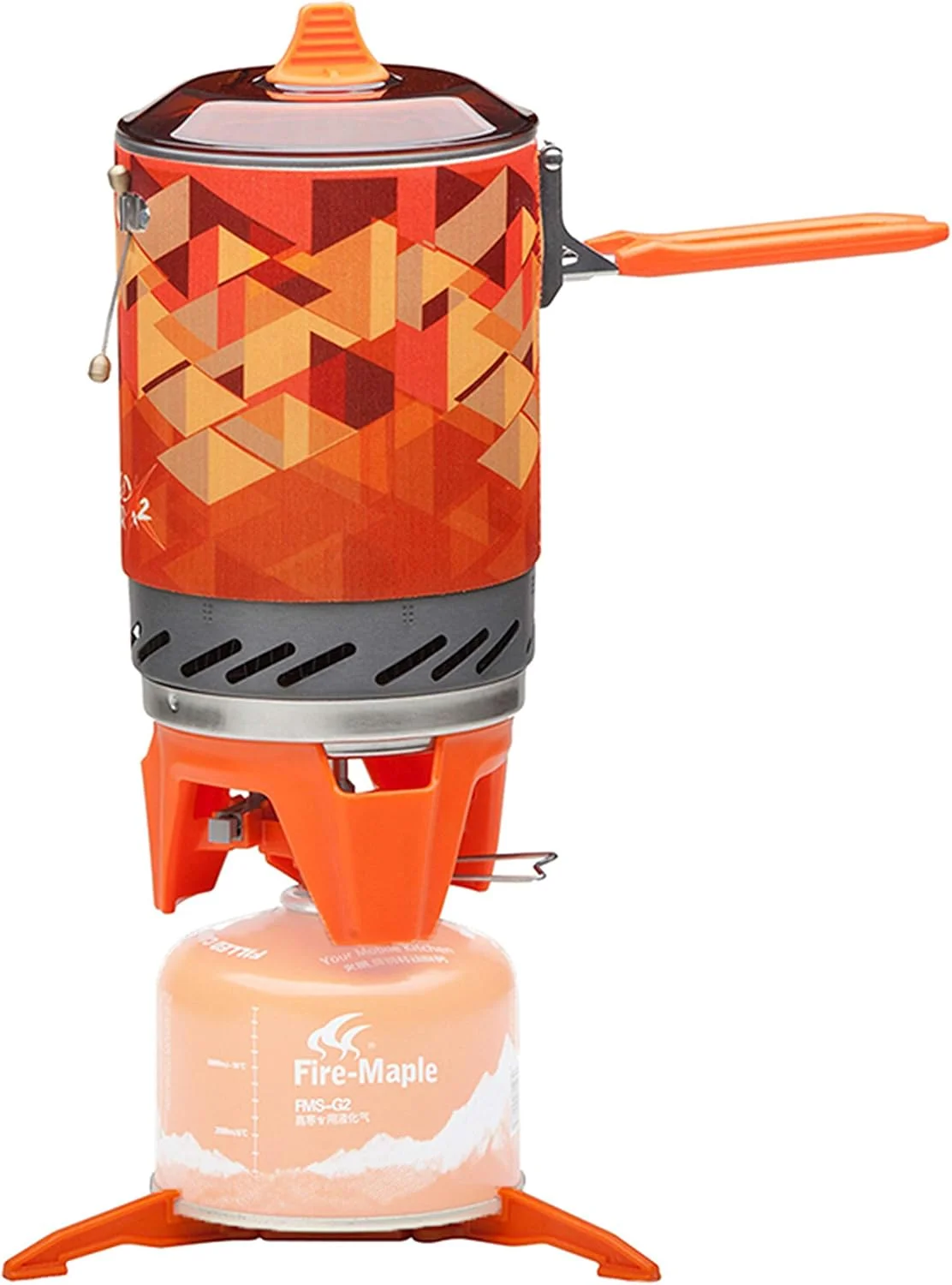 Fire-Maple Fixed Star 2 Pro Backpacking Camping Stove System, Black 19.8oz, 30% Faster Boil with HX Base