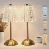2 Pcs Cordless Rechargeable Table Lamp, Dimmable, 3-Color Temperature
