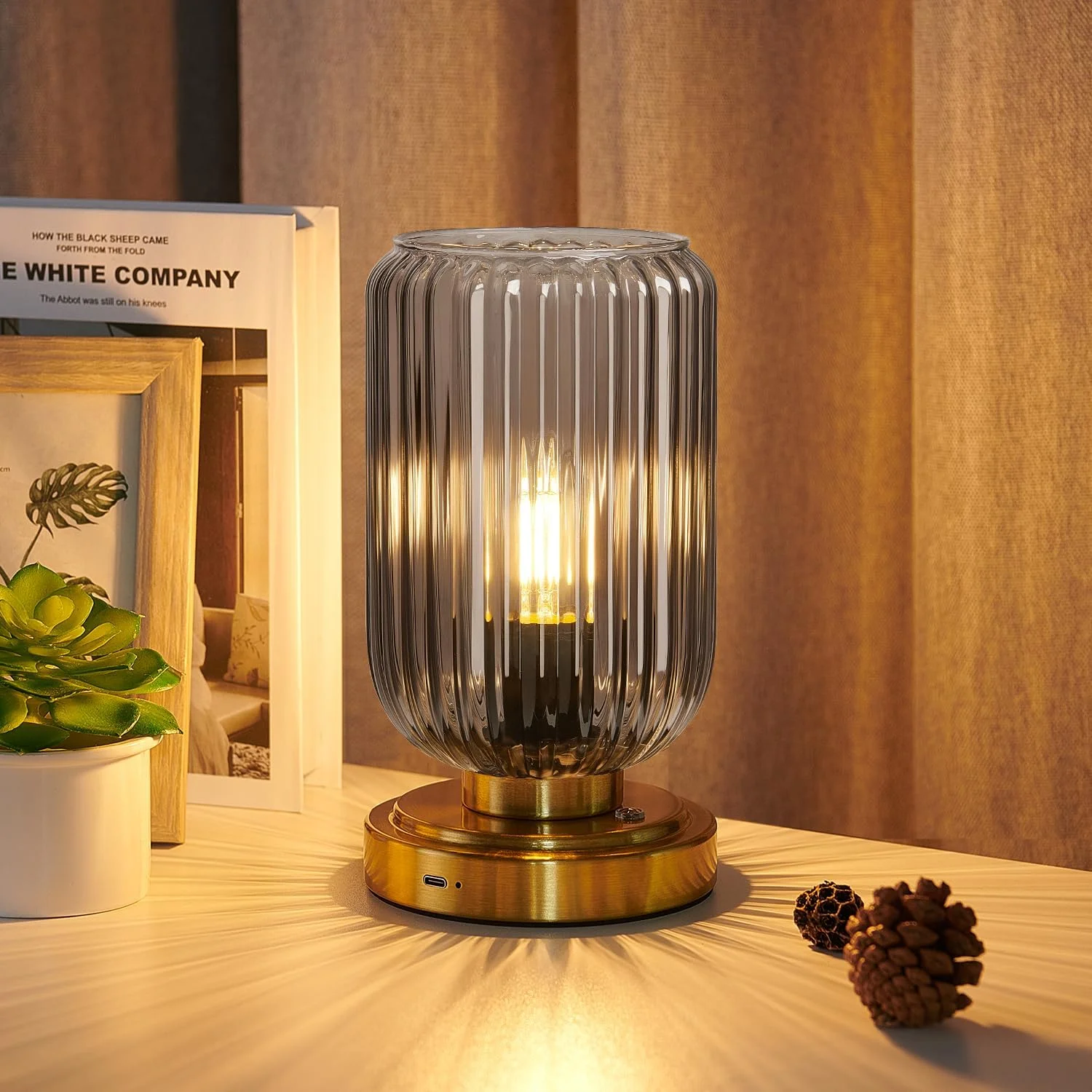 LightRound Cordless Table Lamp, Dimmable, Bulb Included - Image 6