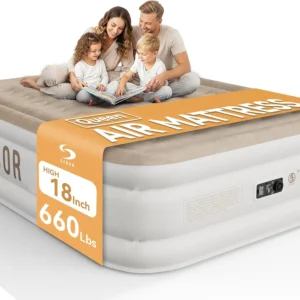 Sebor Air Mattress with Built-in Pump, Comfortable Self-Inflating Air Mattress with High-Speed Pump, 18 Twin XL)