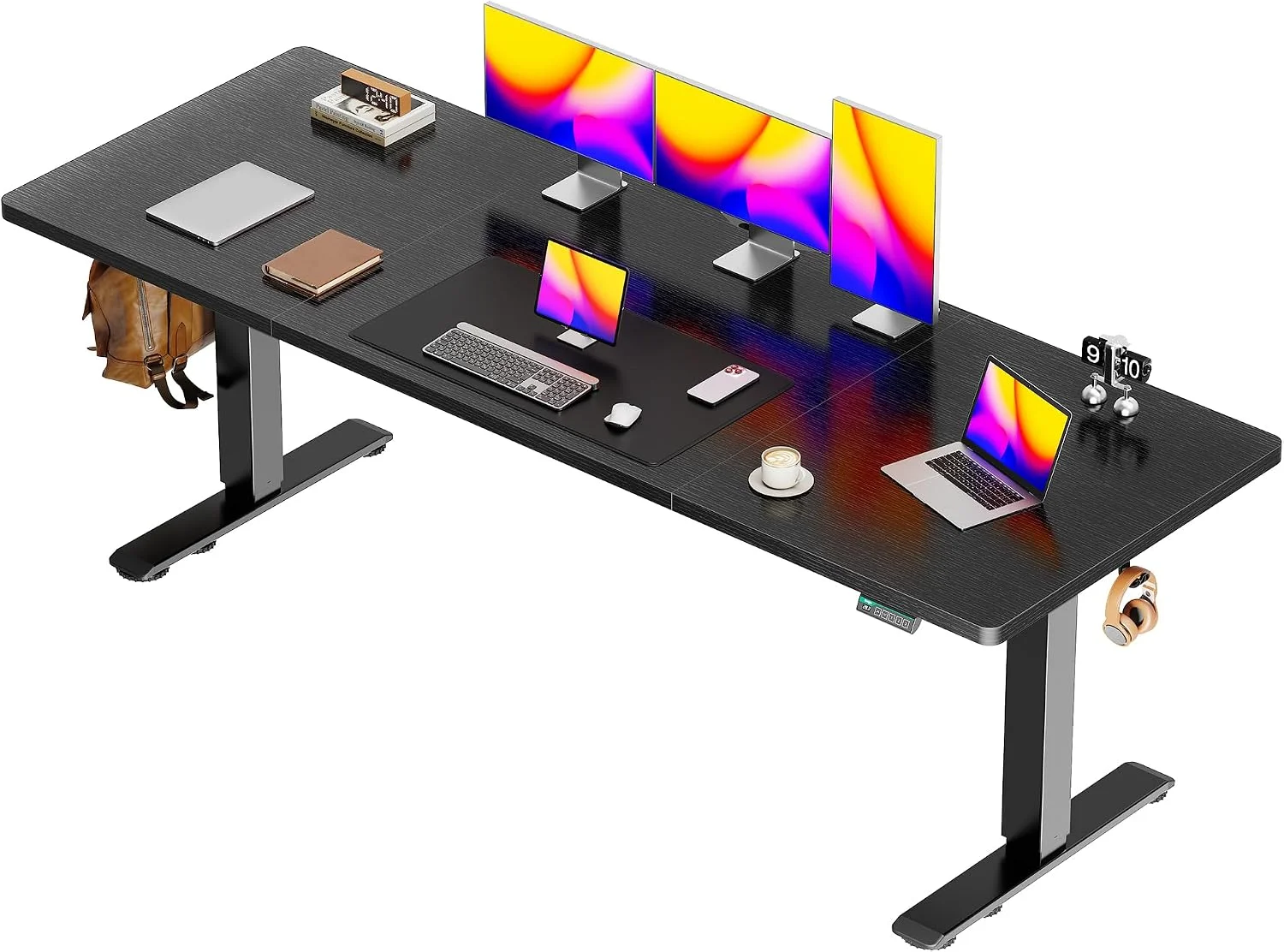 Huuger 55 x 28 Large Electric Standing Desk, Height Adjustable Computer Desk, 27.6 Deep Desktop - Image 18