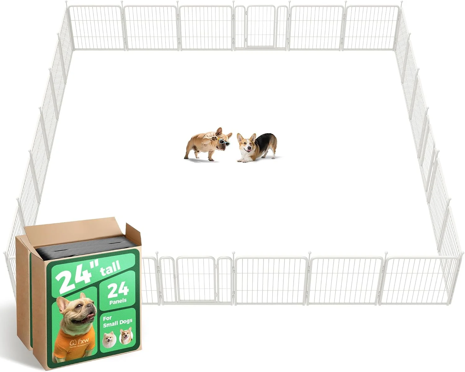 FXW Rollick Dog Playpen, Indoor, 24 H, 8 Panels - Image 52