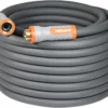 YAMATIC Flexible Garden Hose 5/8 x 75ft, 360° Swivel Handle, Burst 600 PSI, 75 Foot Heavy Duty Water Hose for