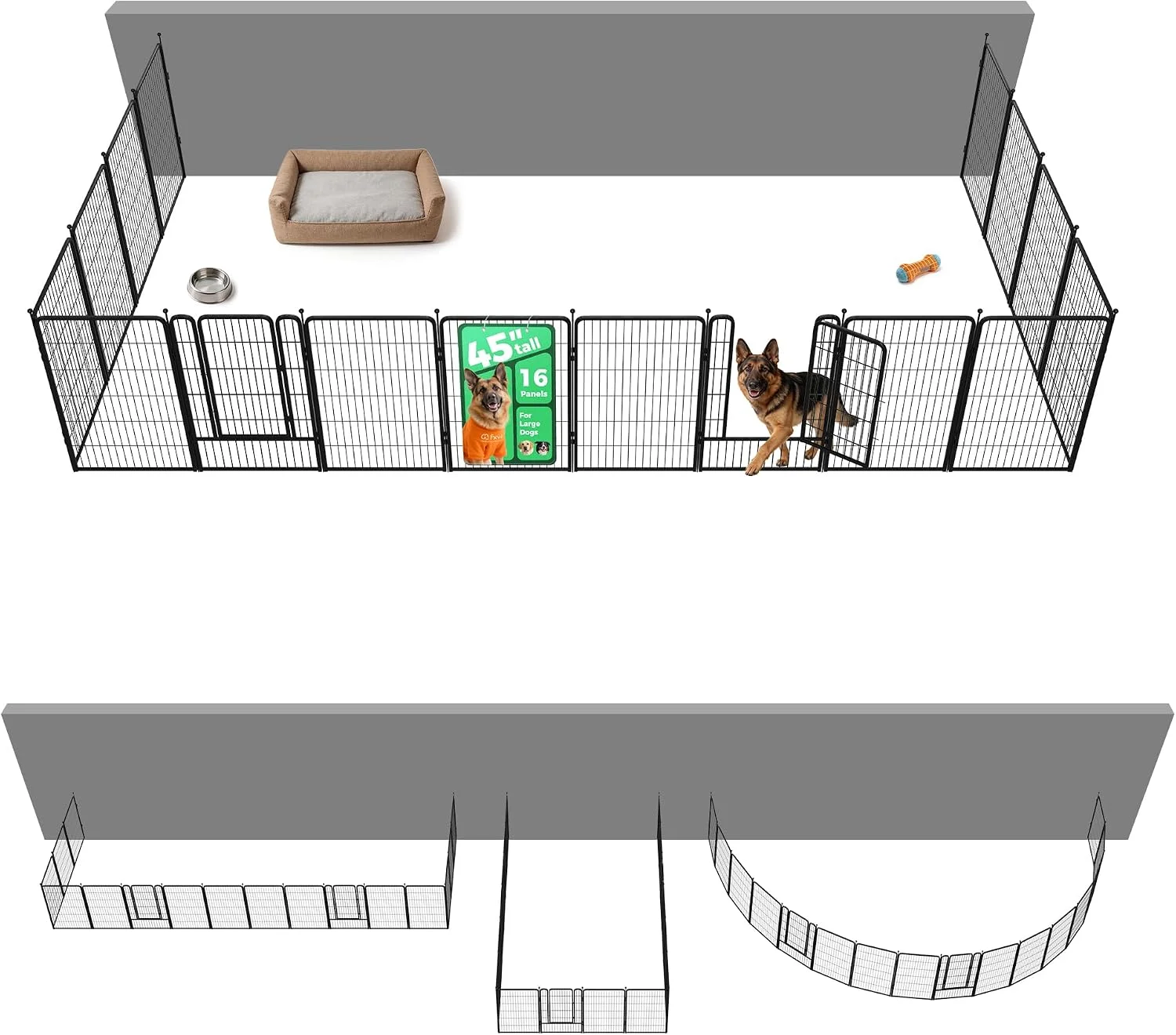 FXW Rollick Dog Playpen, Indoor, 24 H, 8 Panels - Image 18