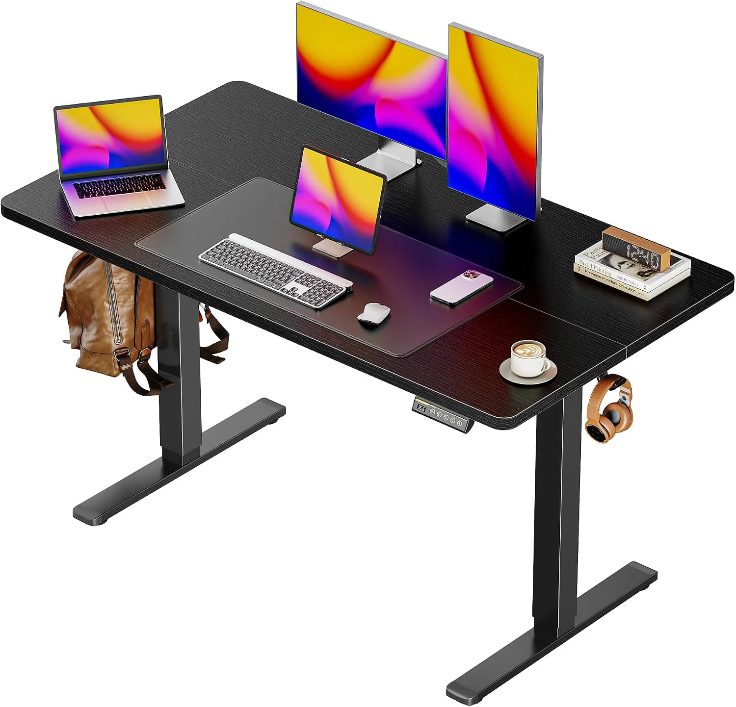 Huuger 55 x 28 Large Electric Standing Desk, Height Adjustable Computer Desk, 27.6 Deep Desktop - Image 20