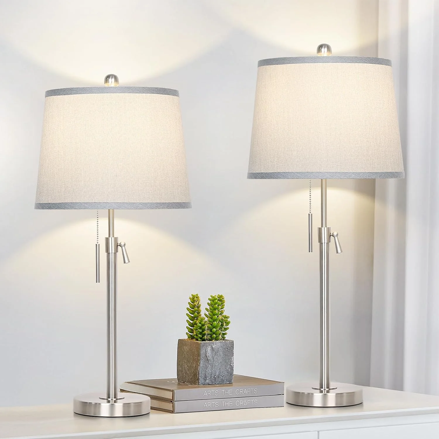 Table Lamps Set of 2, 3-Color Temperature, Bulb Included - Image 5