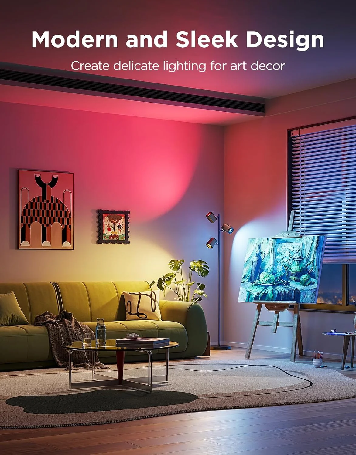 Govee Tree Floor Lamp with 3 Rotatable Lights - Image 7