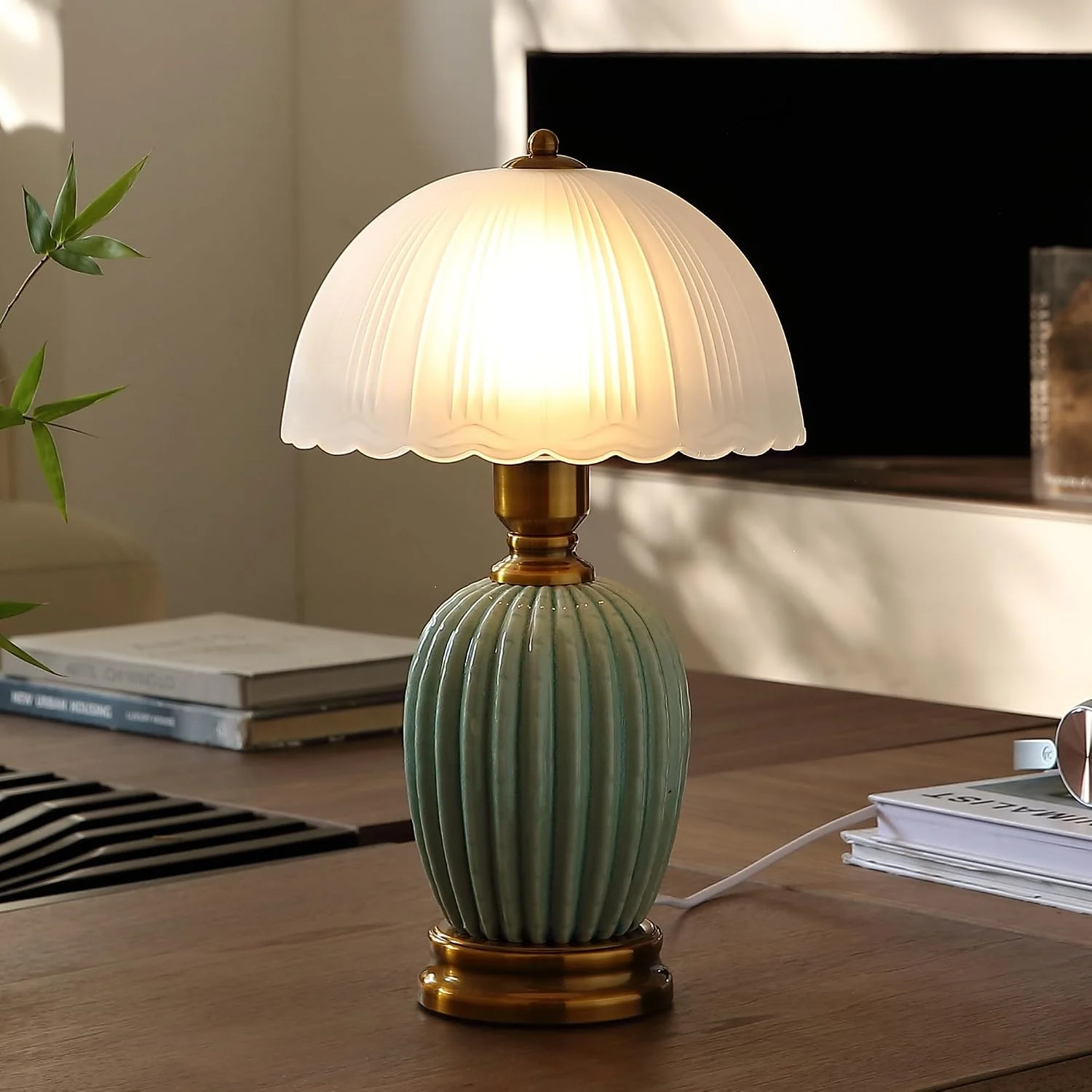 Glivpny Vintage Lamp, 16 Modern Ceramic Table Lamps for Bedroom - Image 3