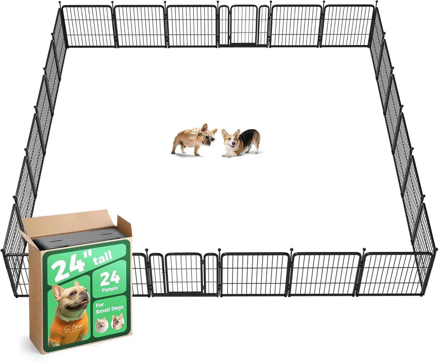 FXW Rollick Dog Playpen, Indoor, 24 H, 8 Panels - Image 95