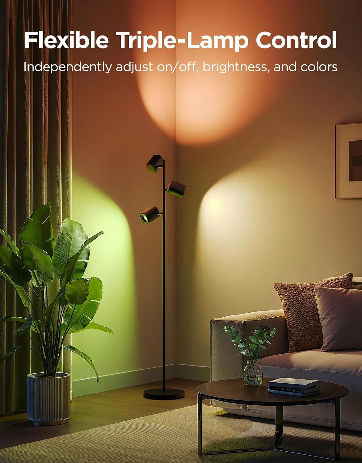 Govee Tree Floor Lamp with 3 Rotatable Lights - Image 2