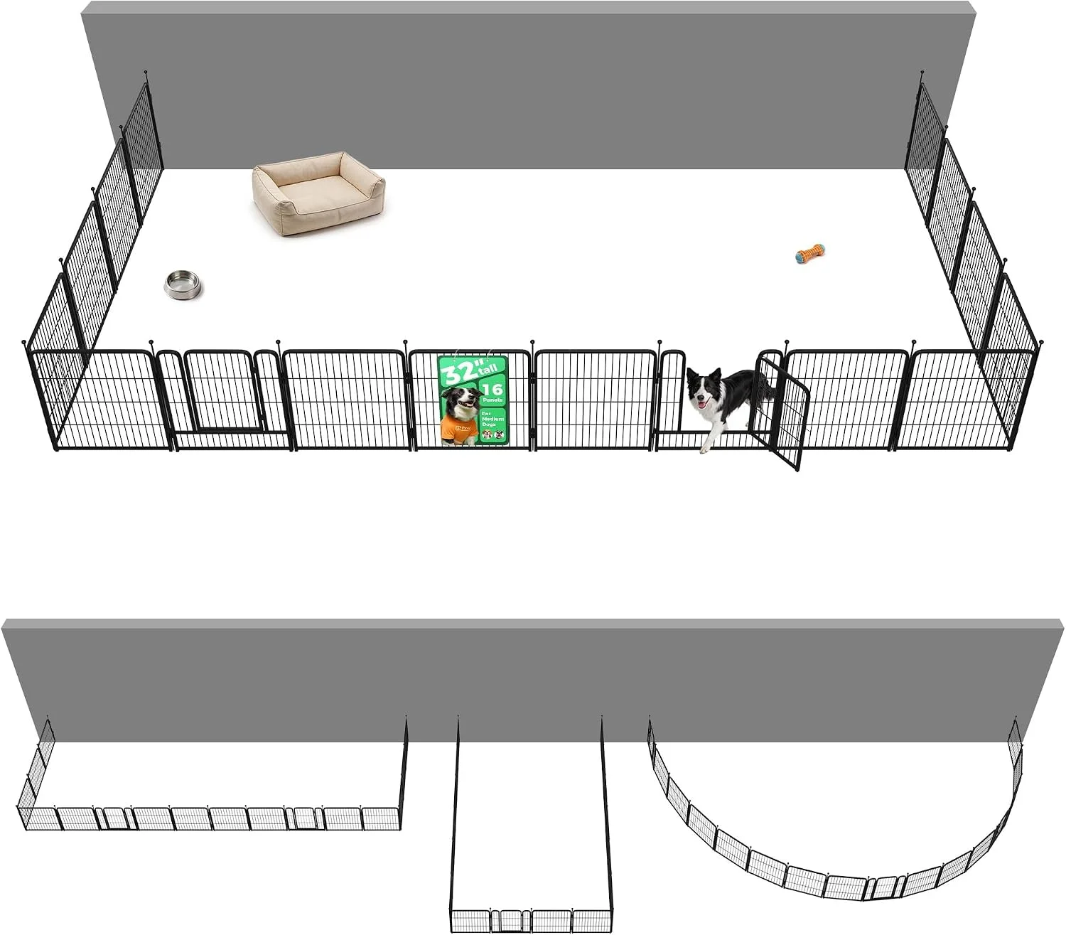 FXW Rollick Dog Playpen, Indoor, 24 H, 8 Panels - Image 89