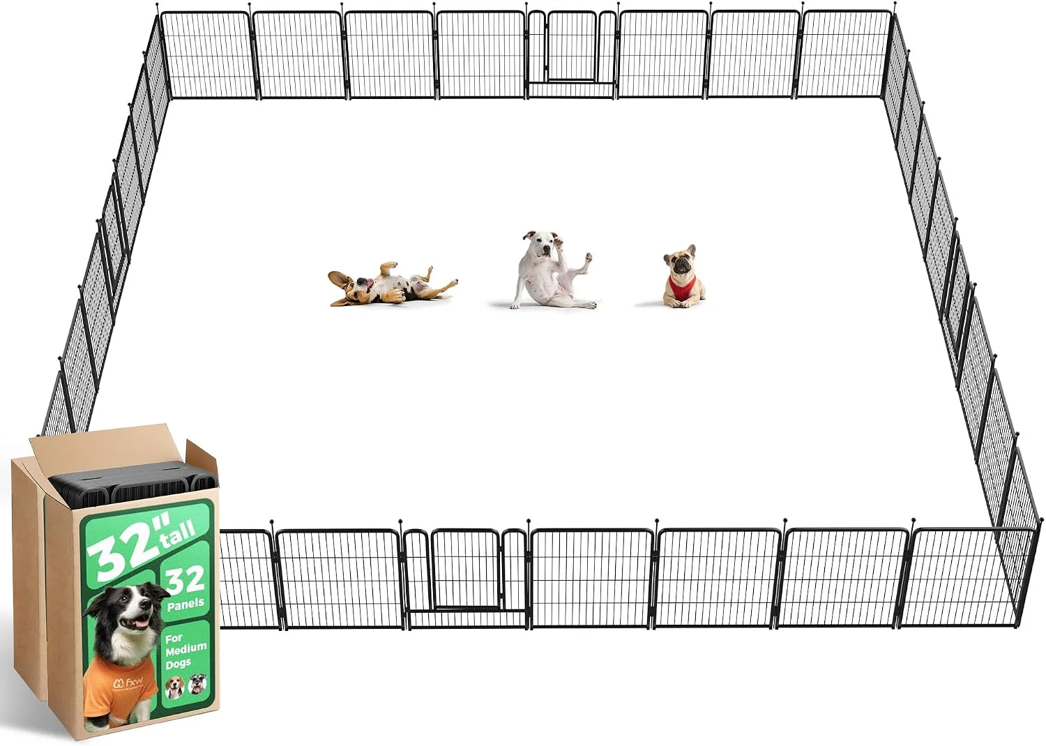 FXW Rollick Dog Playpen, Indoor, 24 H, 8 Panels - Image 43