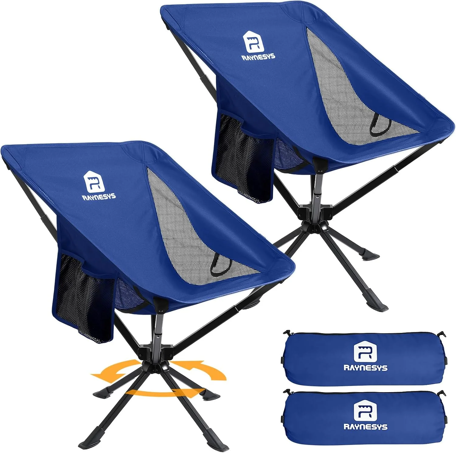 Raynesys Portable Swivel Camping Chair, 8 Seconds Quick Setup Easy Carry, 3.8Lb Lightweight Folding Chairs for Hiking - Image 7