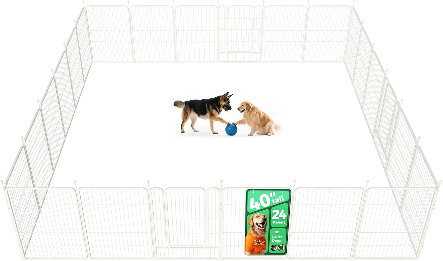 FXW Rollick Dog Playpen, Indoor, 24 H, 8 Panels - Image 2