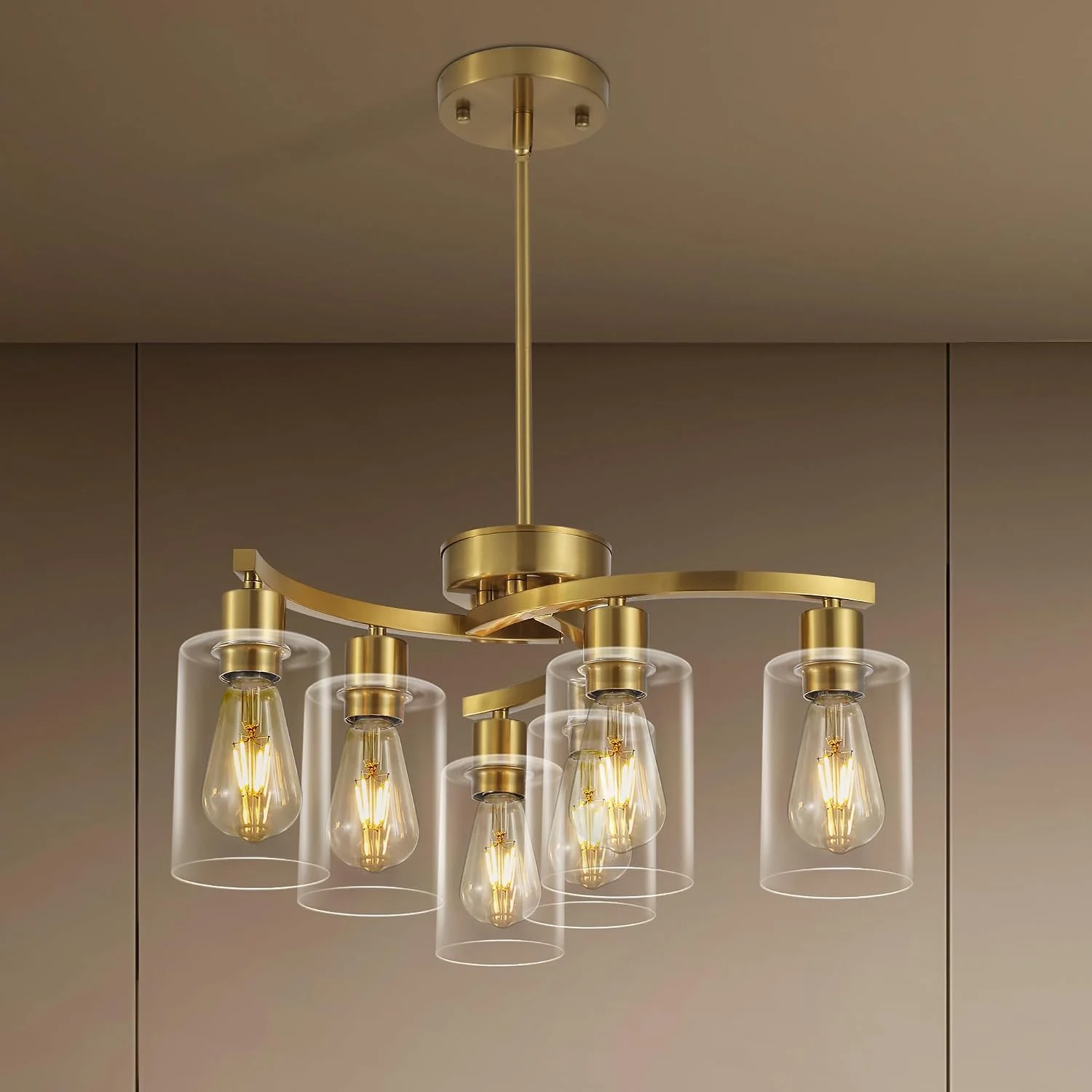 Syltherra 3 Light Brushed Nickel Dining Room Light Fixture - Image 6