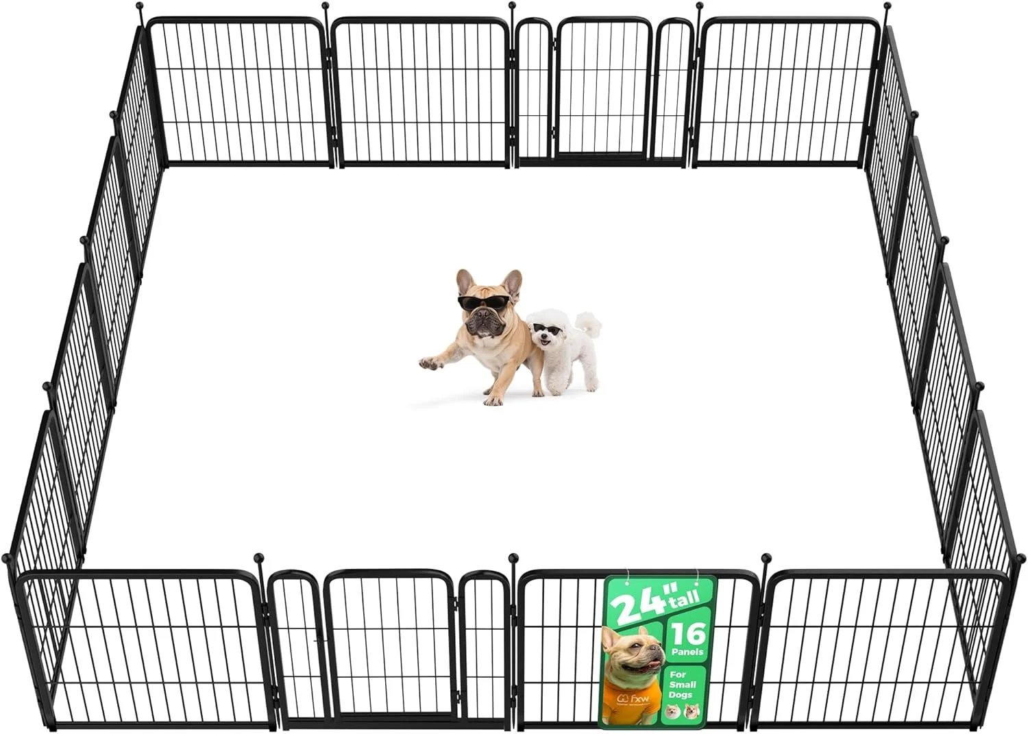 FXW Rollick Dog Playpen, Indoor, 24 H, 8 Panels - Image 24