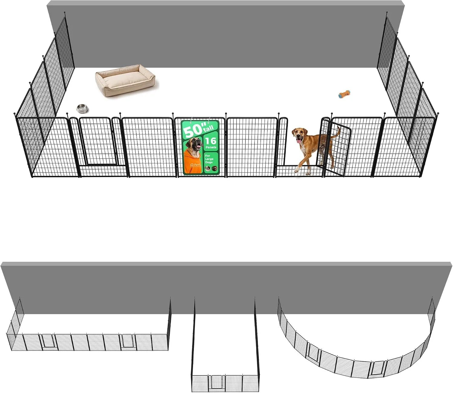 FXW Rollick Dog Playpen, Indoor, 24 H, 8 Panels - Image 5