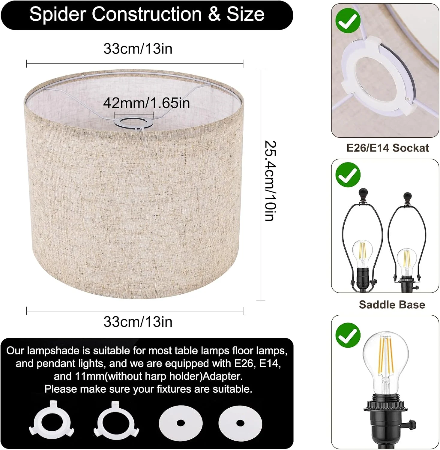 Large Lamp Shades Set of 2 - Image 4