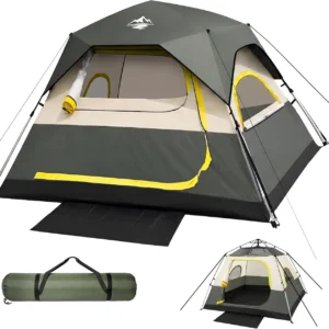 4 Person Instant Tents for Camping Setup in 50s, Cabin Tent with Rainfly, Waterproof Windproof Camping Tent