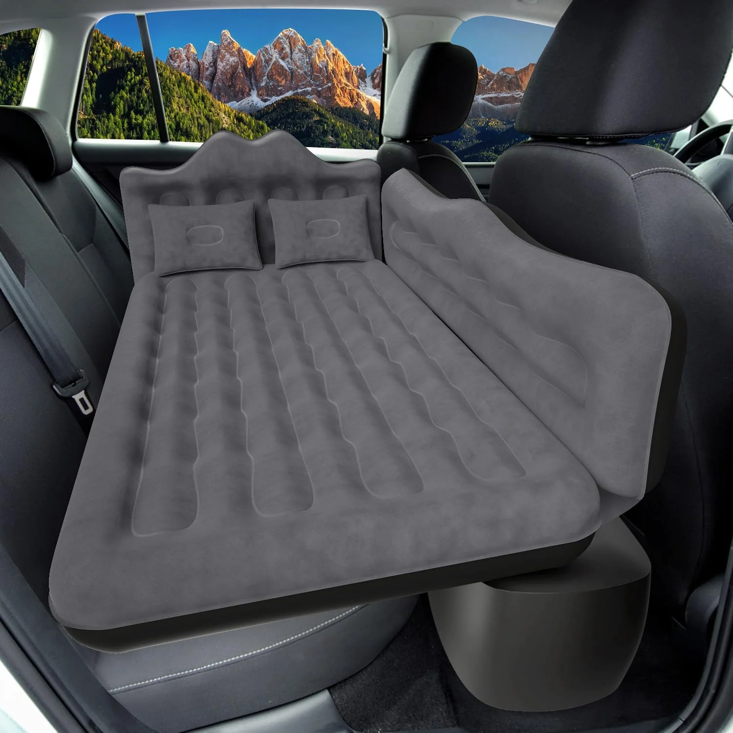 DikaSun Car Air Mattress, Inflatable SUV Truck Camping Mattress for Back Seat, Thickened Travel Car Bed Sleeping Pad - Image 3