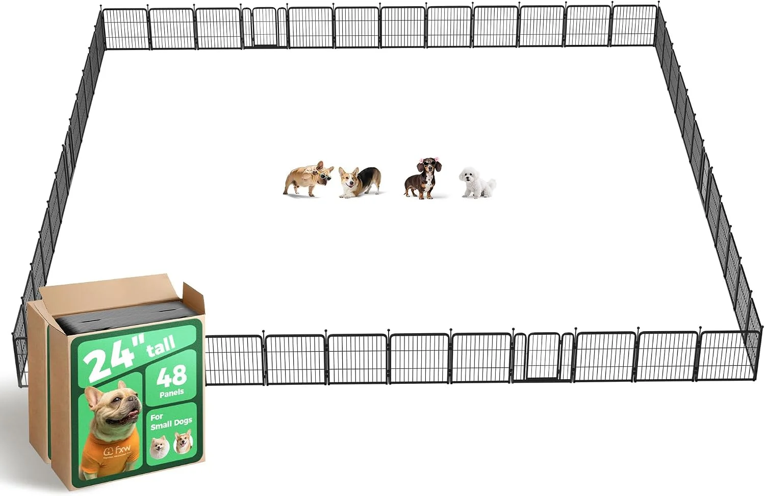 FXW Rollick Dog Playpen, Indoor, 24 H, 8 Panels - Image 87