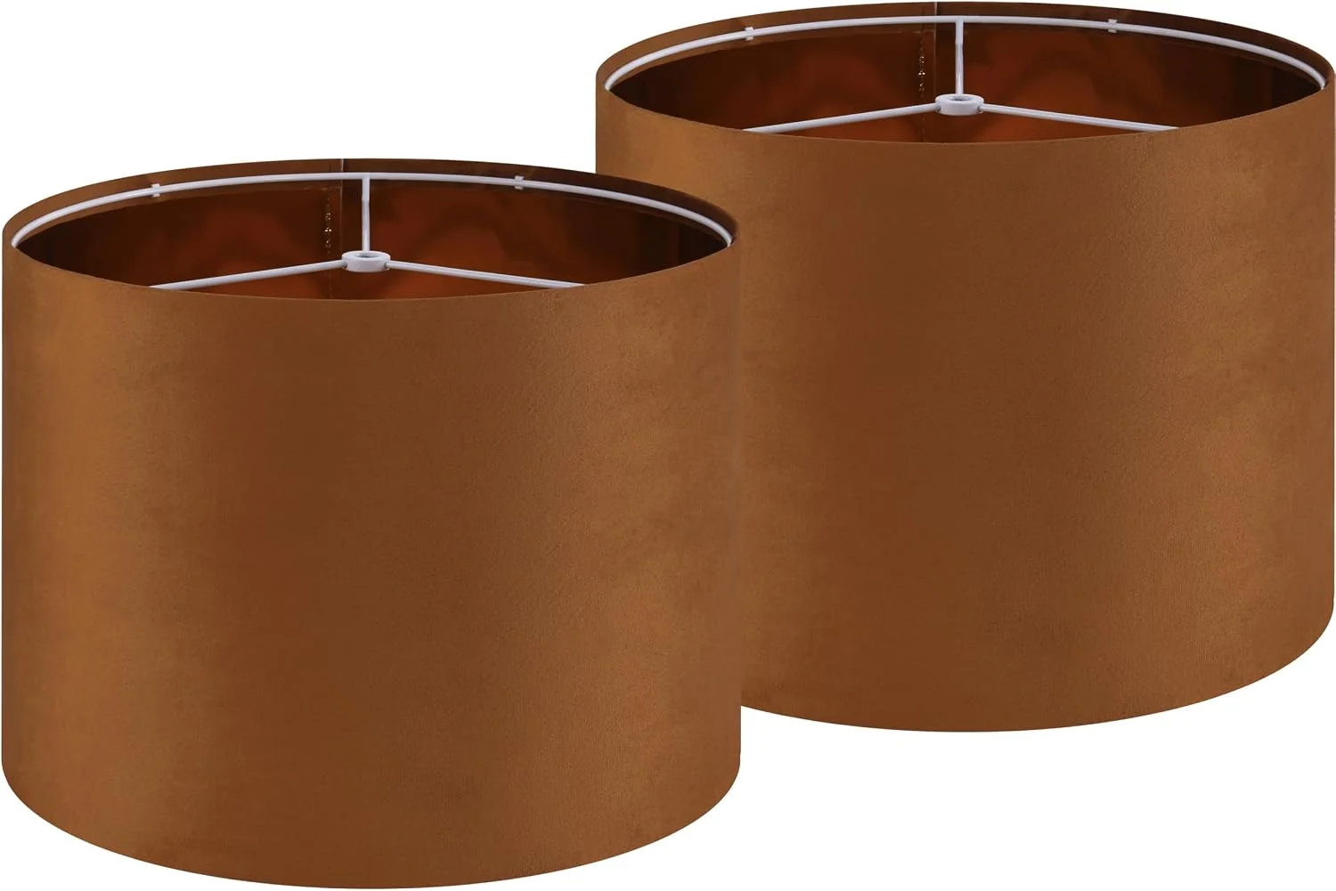 Set of 2 Drum Lampshades for Table, Modern & Rustic Interiors - Image 4