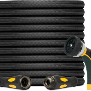 TheFitLife Garden Hose 100 ft, Heavy Duty 100ft Non-Expandable Long Water Hose, 1/2 id x 100 Feet