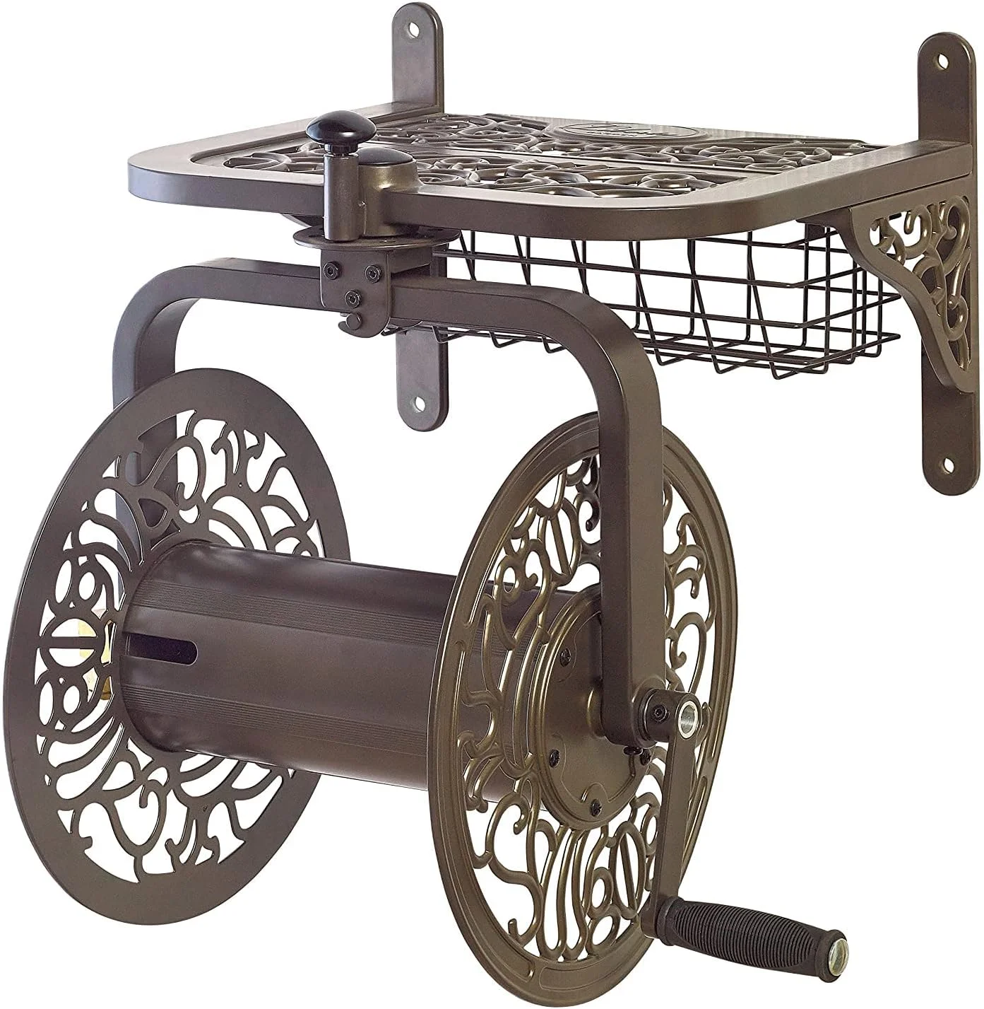 Liberty Garden 710 Navigator Rotating Garden Hose Reel, Holds 125-Feet of 5/8-Inch Hose - Bronze - Image 2