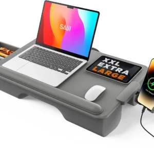 SAIJI Laptop Lap Desk, Portable Laptop Desk for Bed, Fits Up to 17 Laptops & MacBook