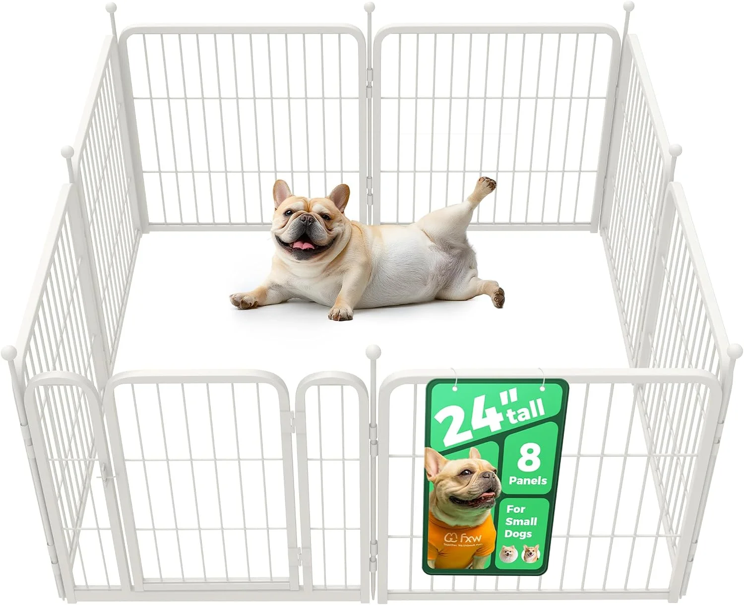 FXW Rollick Dog Playpen, Indoor, 24 H, 8 Panels - Image 36