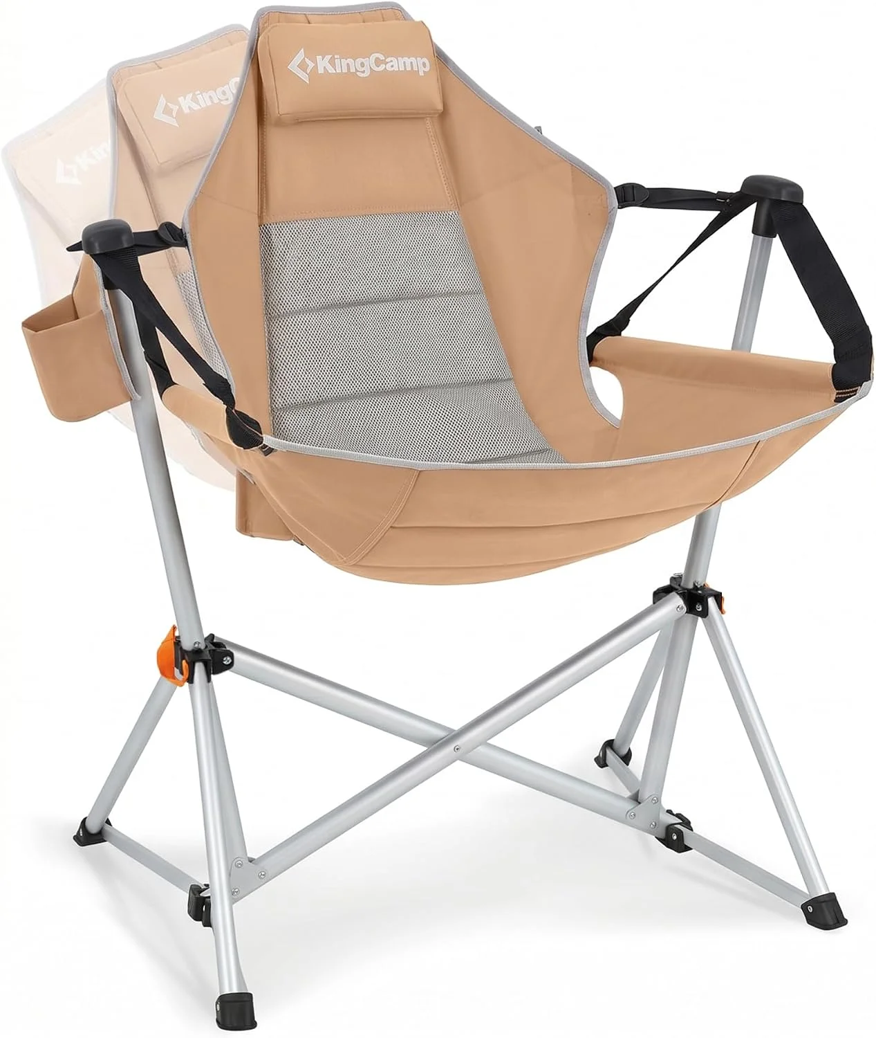 KingCamp Hammock Camping Chair, Swinging Portable Camp Chairs for Adults, 400lbs Heavy Duty Oversized Folding Rocking - Image 5