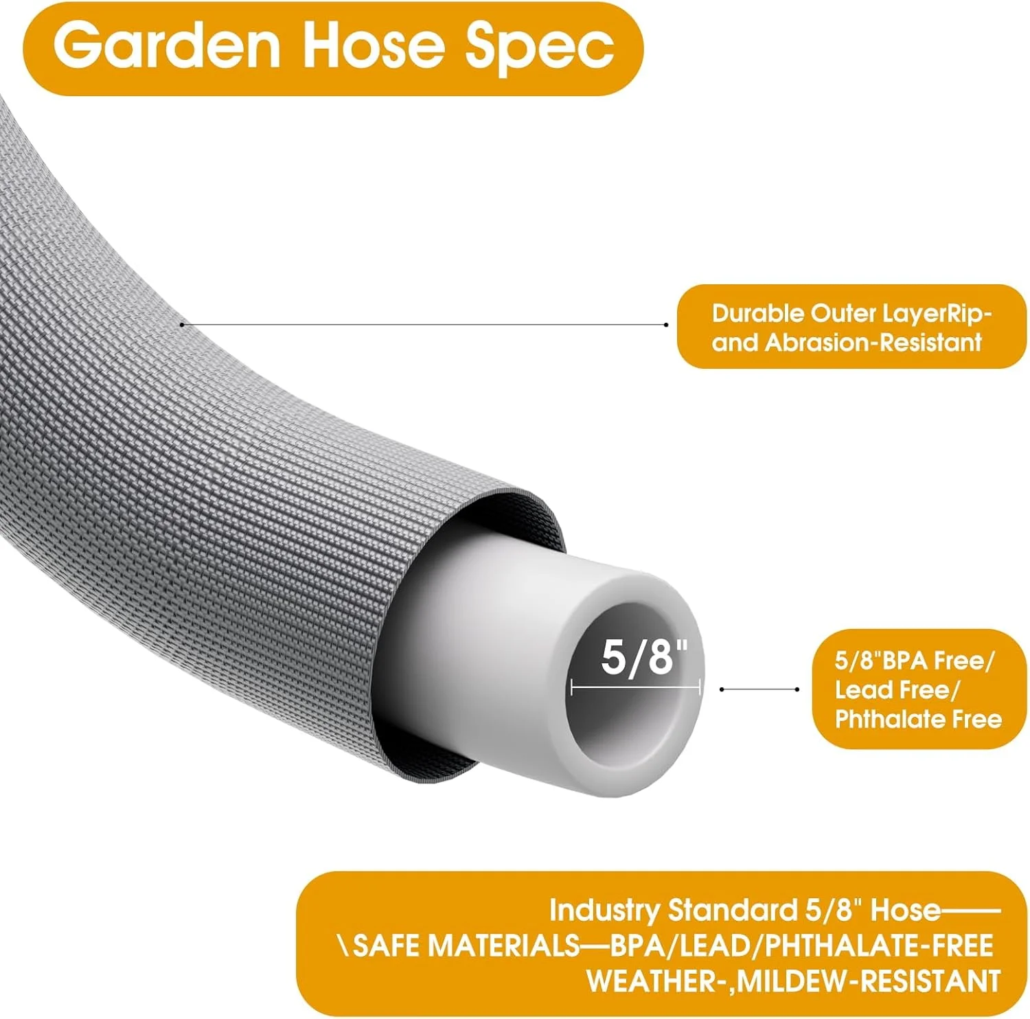GUKOK Garden Hose 100 FT, Non-Expanding Water Hose - Image 2
