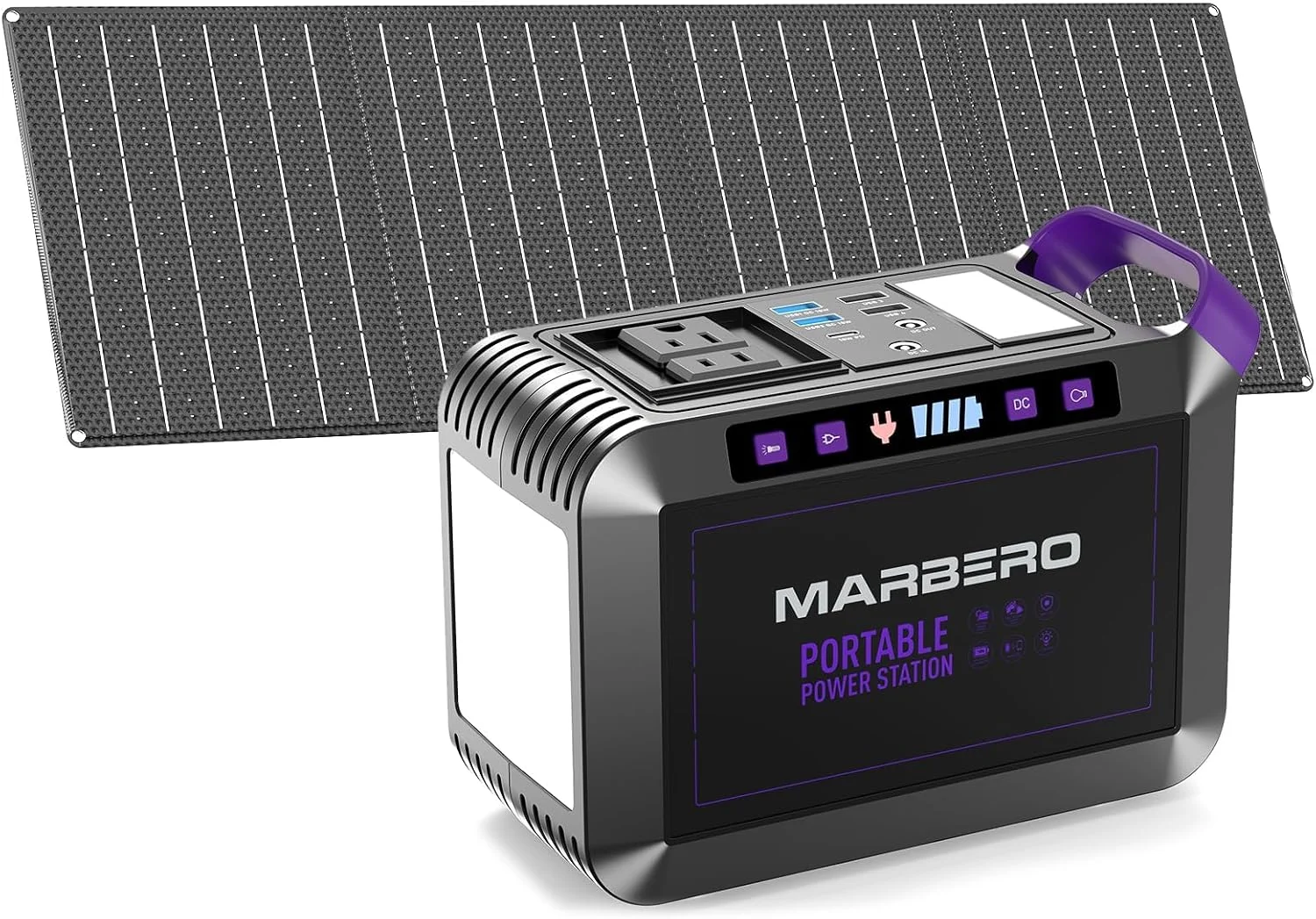 MARBERO Portable Power Station 88Wh Camping Lithium Battery Solar Generator Fast Charging with AC Outlet 120W Peak Power - Image 3