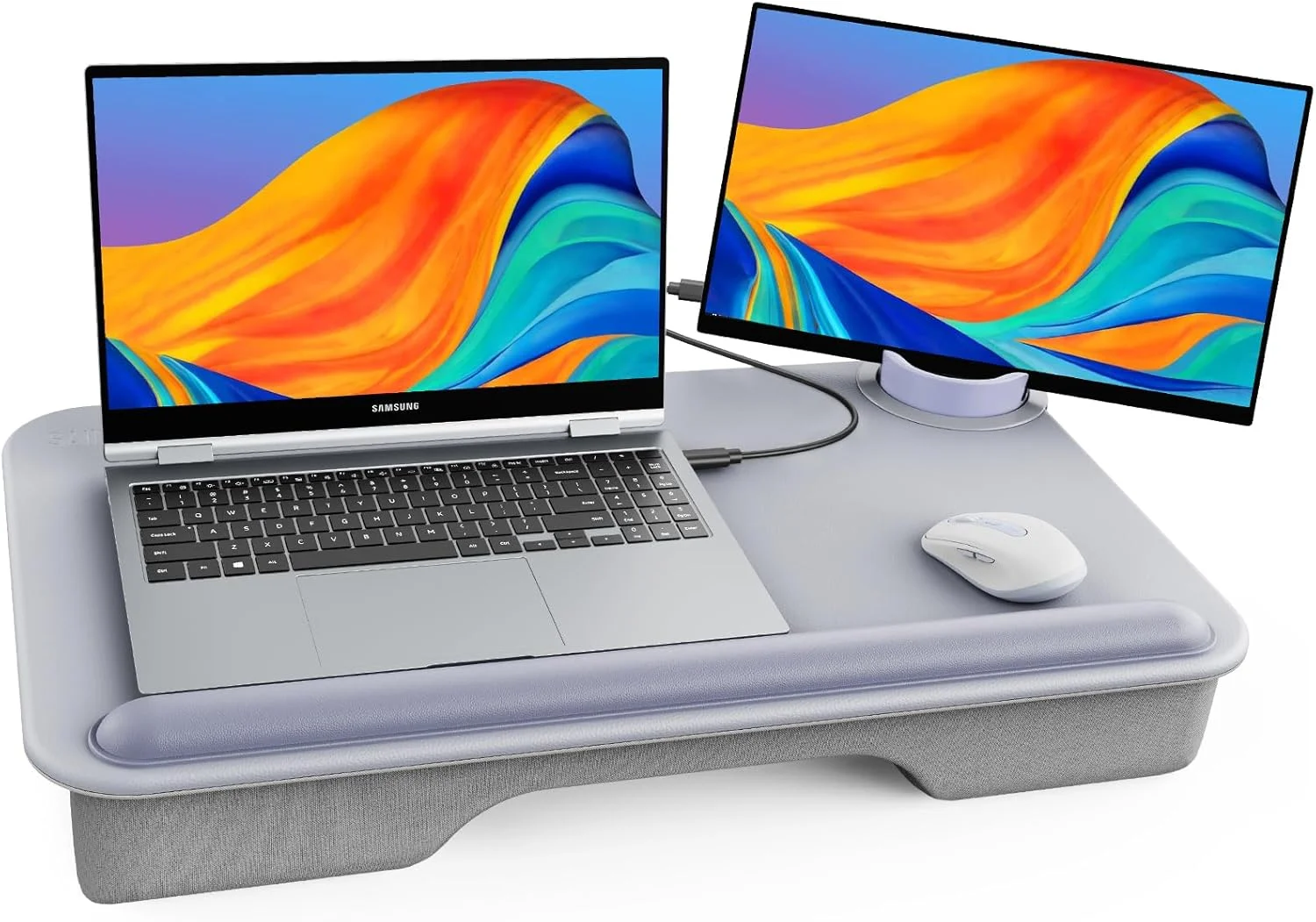 SAIJI Laptop Lap Desk, Portable Laptop Desk for Bed, Fits Up to 17 Laptops & MacBook - Image 3