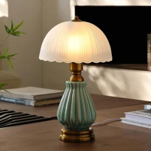 Glivpny Vintage Lamp, 16 Modern Ceramic Table Lamps for Bedroom