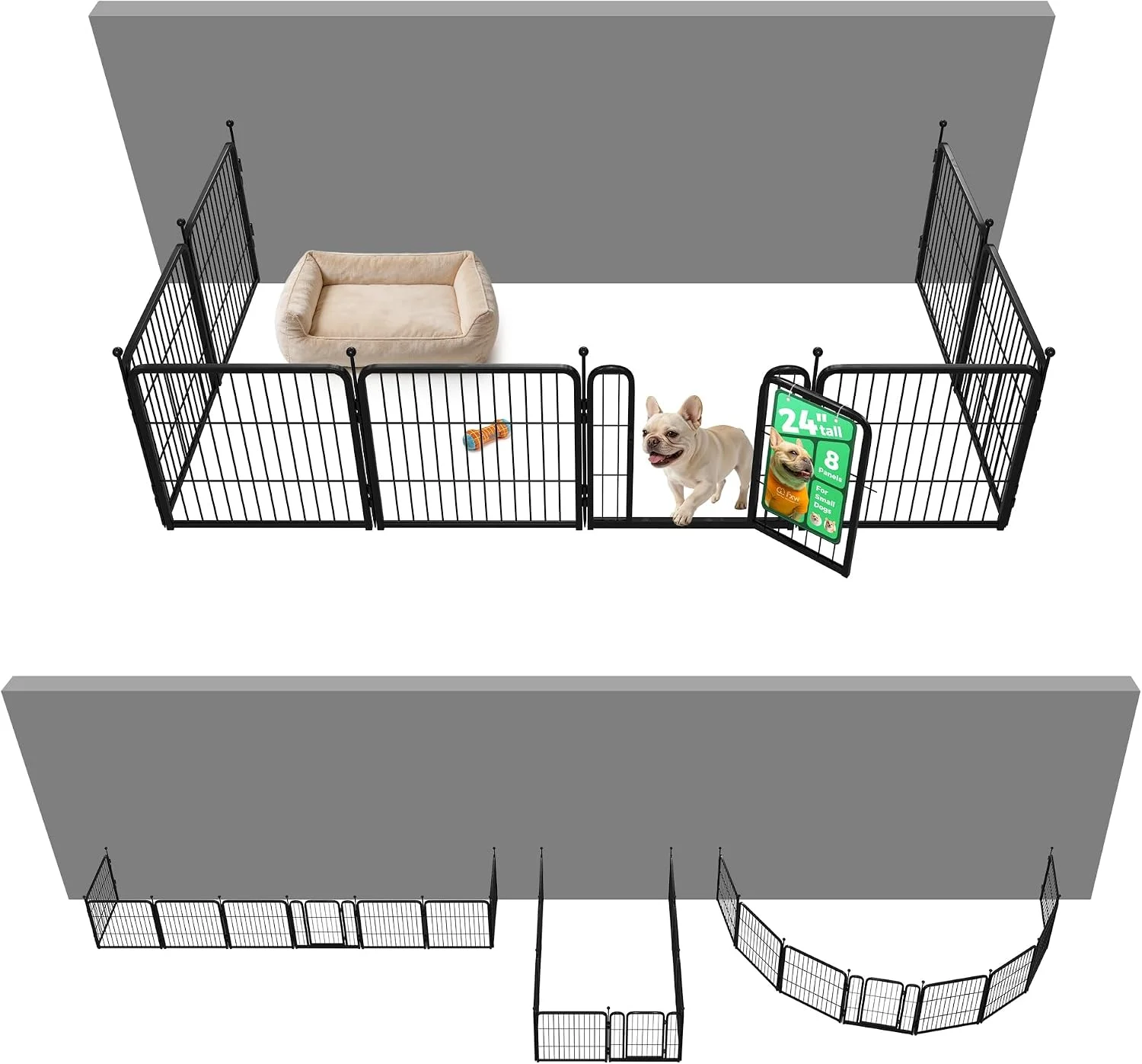 FXW Rollick Dog Playpen, Indoor, 24 H, 8 Panels - Image 94